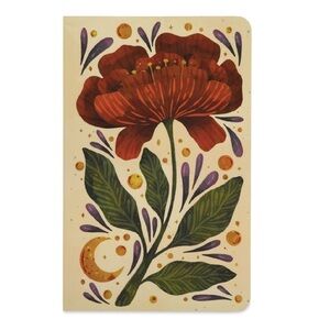 Denik Soft Cover Layflat Notebook , Journal - Burgundy Blooms  / BRAND N…